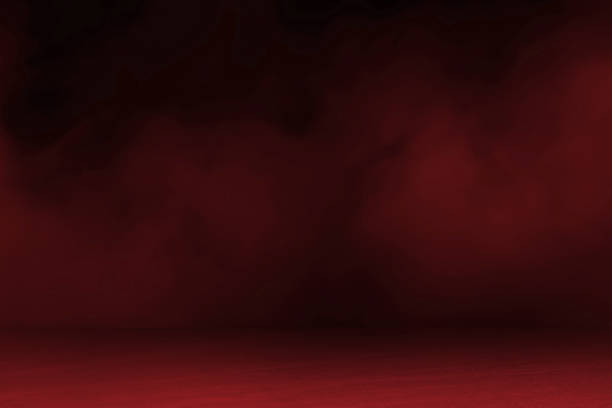 istock red concrete marble stone floor with smoke float use as background for advertising. abstract dark red background, smoke, smog. empty dark scene, neon light, spotlights. concrete floor. 1847479812