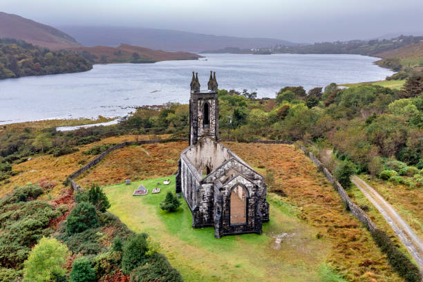 istock Dunlewey Church Aerial 1847487672