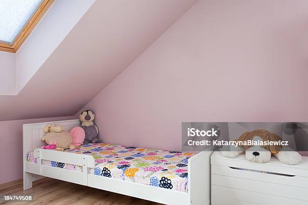 Urban Apartment Girls Furniture Stock Photo - Download Image Now - Apartment, Attic, Bed - Furniture