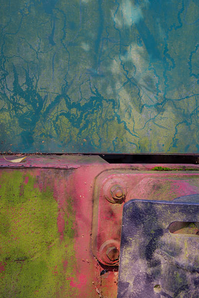 colored rusty iron stock photo