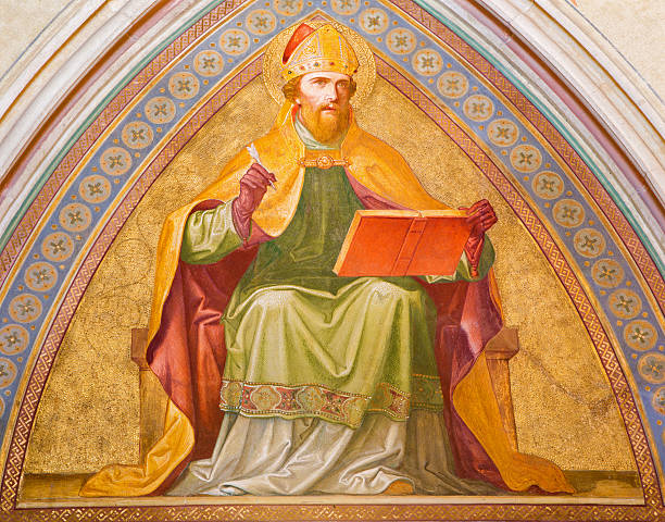 istock Vienna - Fresco of Saint Augustine 184752791