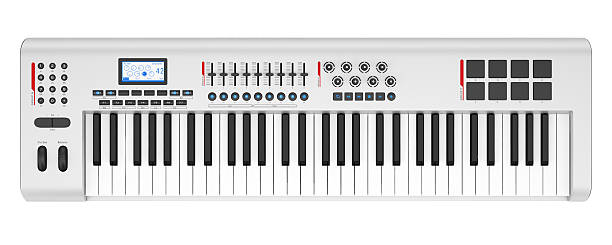 istock top view of gray synthesizer isolated on white background 184753692