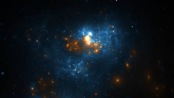 istock Space galaxy landscape, astronomy, star universe, cosmos sky glow background, night outer light, nebula infinity. 3d render 1847548591