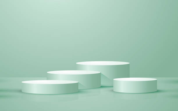 istock 3d scene pastel green background geometric platform perfect for event promotion cosmetic product presentation mockup 1847555639