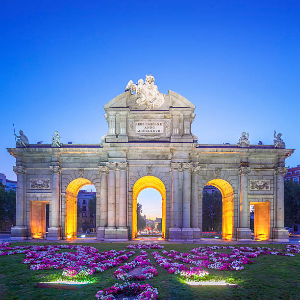 istock View of Puerta de Alcala at sunset 184757269