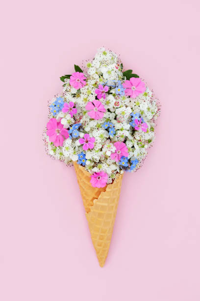istock Surreal Spring Flower Blossom Ice Cream 1847595912