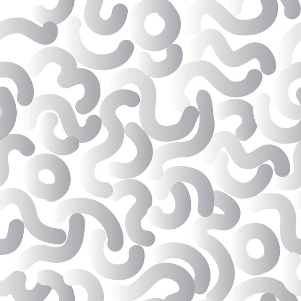 istock Minimalist bold curvy line seamless pattern. Abstract trendy print with swirl paint brush stroke lines. Artistic stylish vector template for seamless background design. Chaotic ink brush scribbles decorative texture 1847596418