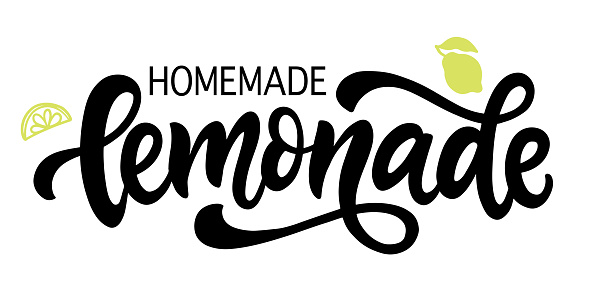 Lemonade vector logo badge, modern calligraphy logotype. Fresh every day. Hand written lettering for cafe, menu. Vintage retro style.