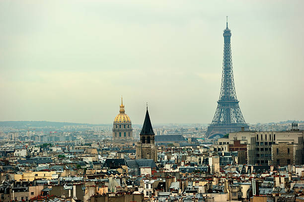 istock Aerial view of Paris and Eiffel tower 184760438