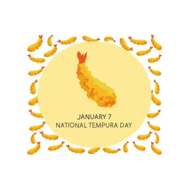 Vector illustration of National tempura day vector illustration