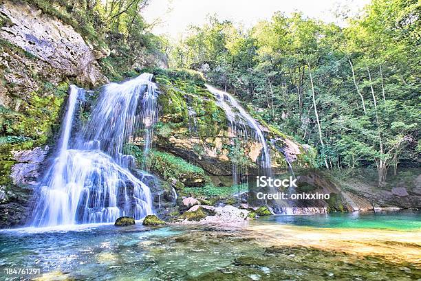 Mystic Wasserfall In Bovec Stockfoto und mehr Bilder von Anhöhe - Anhöhe, Bach, Berg