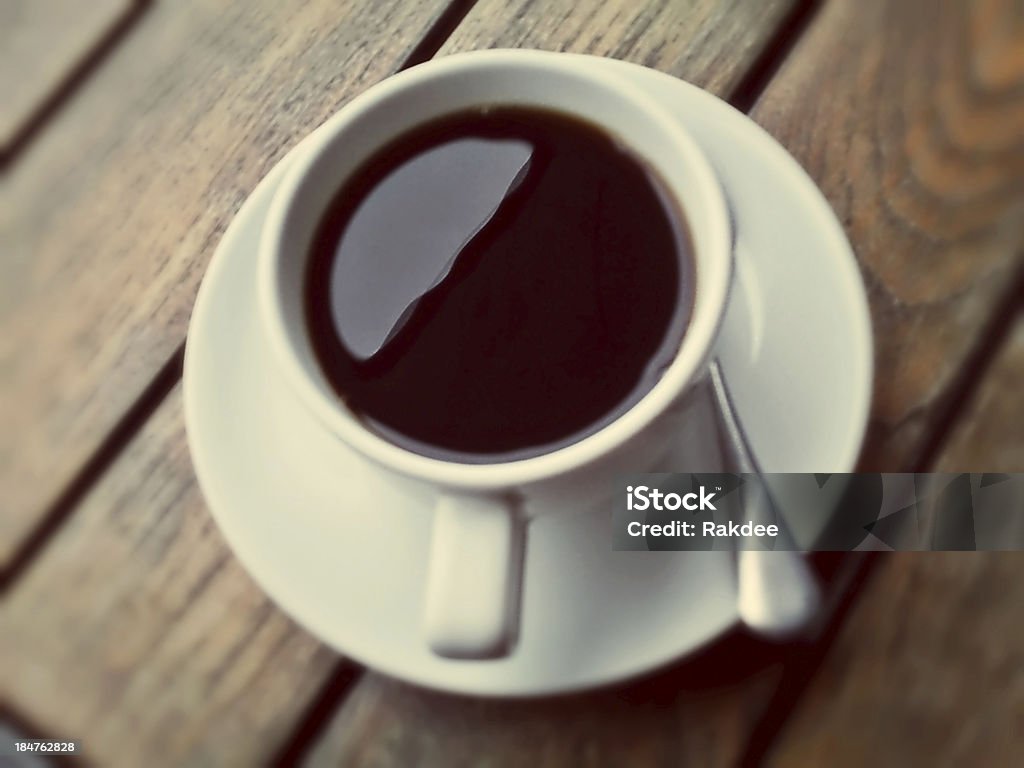Nero caffè caldo - Foto stock royalty-free di Bere
