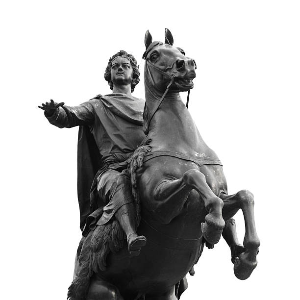 istock The Bronze Horseman, isolated, on white background 184763531