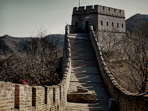 A scenic view of the Great Wall of China