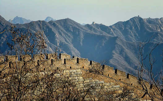 A scenic view of the Great Wall of China