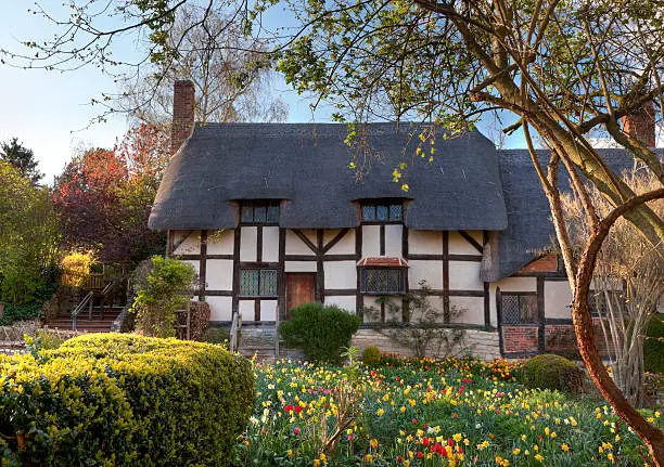 Anne Hathaways cottage, the home of William Shakespeares wife, Warwickshire, England.