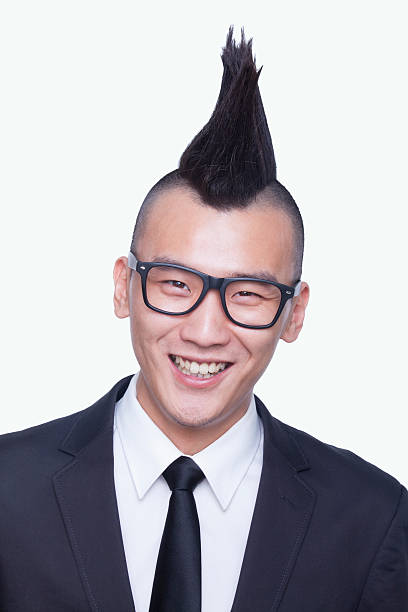 istock Well-dressed young man with Mohawk portrait 184764546
