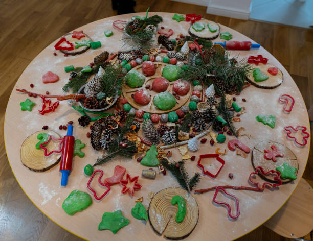 istock Table with different toys and montessori objects at kindergarten 1847655198