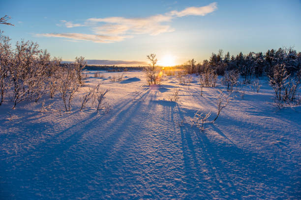 istock Winter sunset in Nuorgam, Lapland, Finland 1847655963