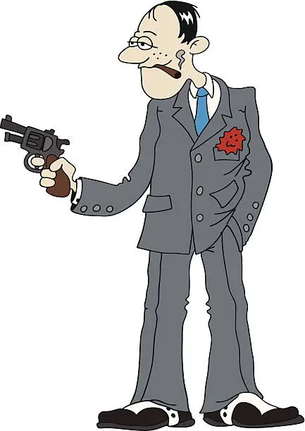 Vector illustration of gangster