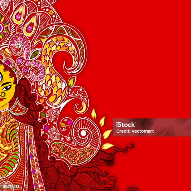 Durga Puja Stock Illustration - Download Image Now - Backgrounds, Bengal Tiger, Celebration