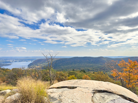 Beautiful landscape from the top of Bear Mountain in New York