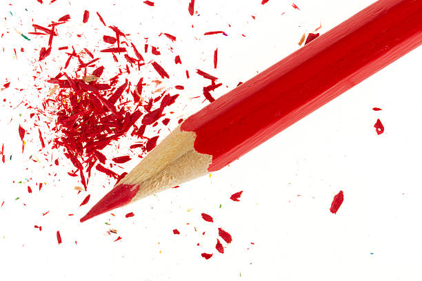 istock Red pencil and wood shavings 184769991