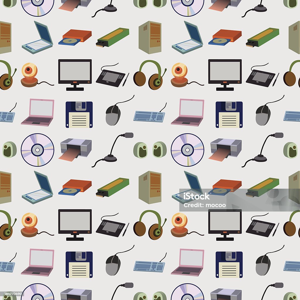Pattern For Computer Seamless Computer Pattern Stock Illustration - Download Image Now ...