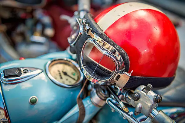 Photo of Vintage Motorcycle helmet