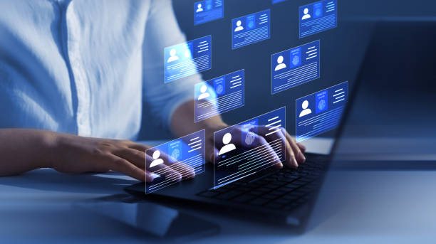 Software for Biometric security, searching and managing corporate files and employee information.Corporate data management system and document management system with employee privacy. Software for Biometric security, searching and managing corporate files and employee information.Corporate data management system and document management system with employee privacy whisperer pictures stock pictures, royalty-free photos & images