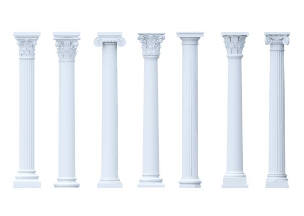 istock Set of vintage classic marble columns pillars 1847712972