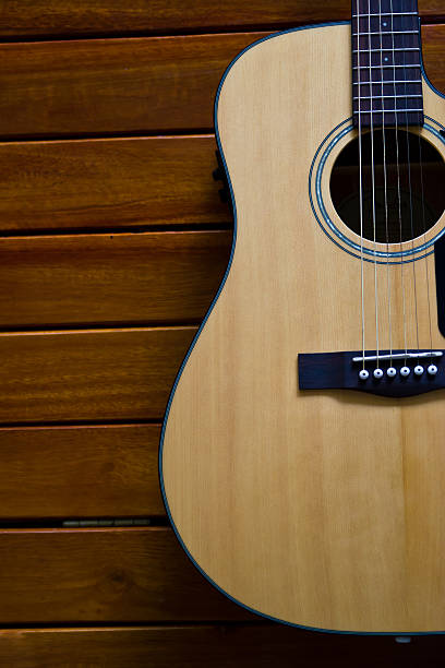 istock Acoustic Guitar on Wood 184773783