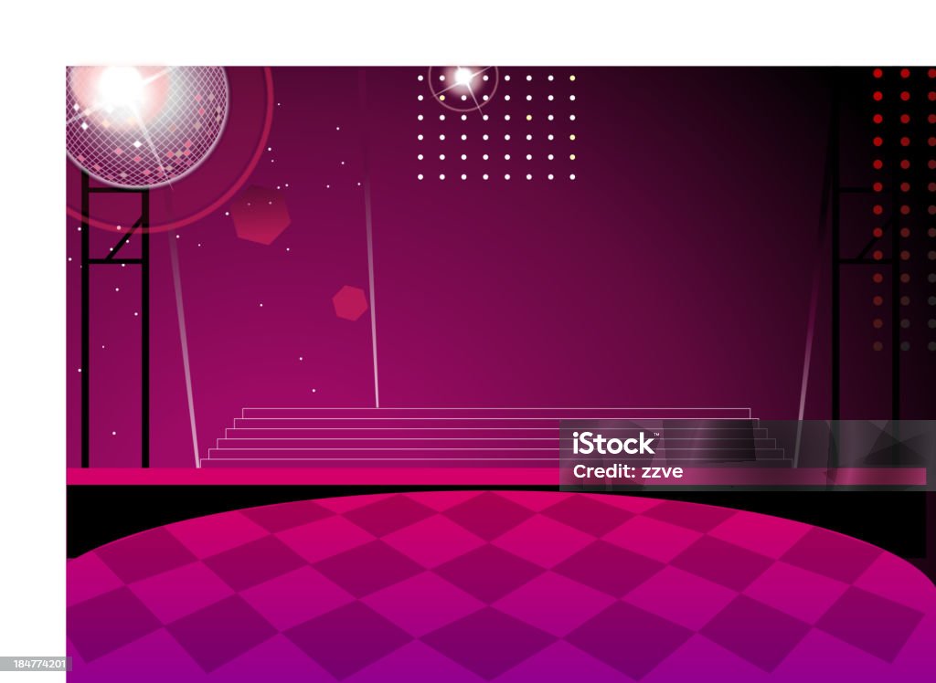 Disco ball and dance floor at Nightclub Backgrounds stock vector