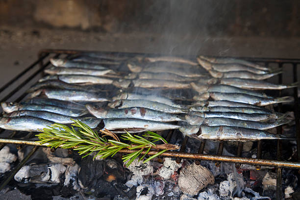 istock Fresh Mediterranean fishes on BBQ 184775869