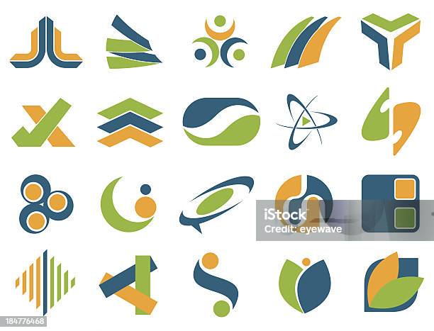 Elementos De Design Abstrato Logotipo Da Empresa - Arte vetorial de stock e mais imagens de Criatividade - Criatividade, Logótipo, Padrão