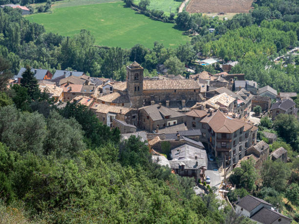 istock aerial view of a mountain town 1847780563