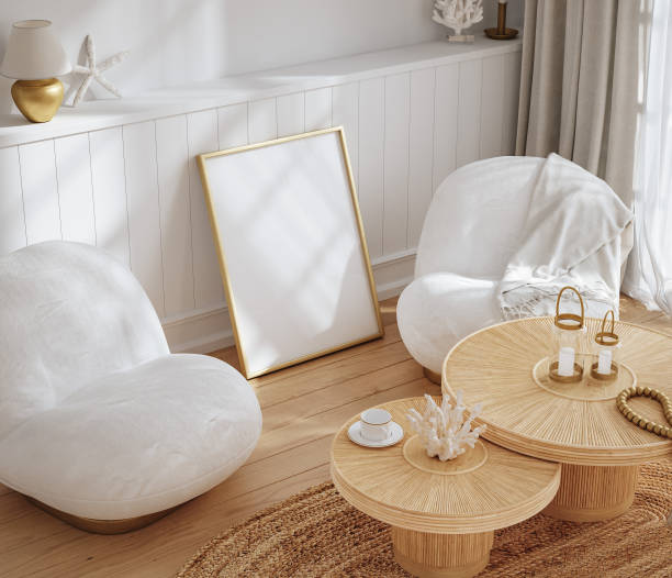 istock Mockup frame in interior background, room in light pastel colors 1847801680