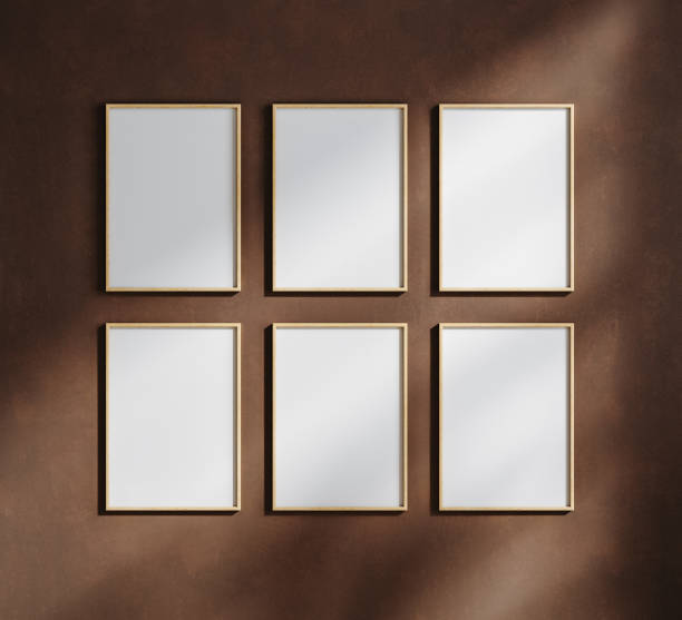 istock Mockup poster frame close up on dark wall 1847802023