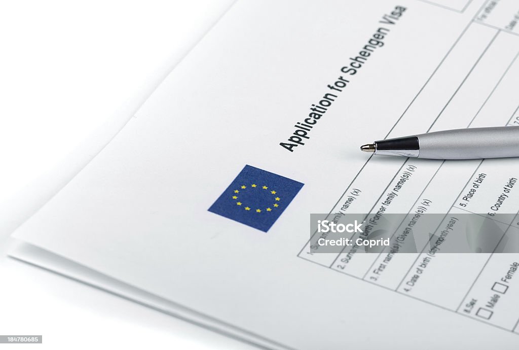 Applicatoin di visto per i paesi dell'area Schengen - Foto stock royalty-free di Schengen Agreement