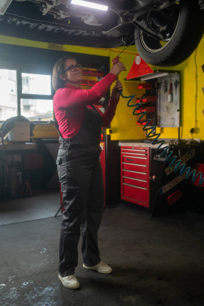 istock Proud female garage mechanic 1847811854
