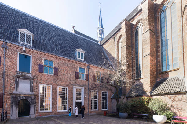 Amersfoort, Netherlands - June 3, 2014: porch and bridge to museum Flehite in Amersfoort netherlands