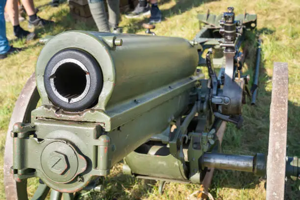 Hungarian-made, WWI, Skoda, 75 mm, mountain cannon,