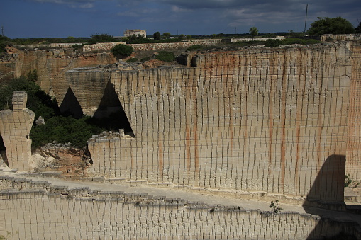 abandoned quarry on Minorca island