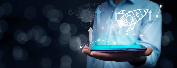 istock virtual rocket launch investment growth, planning and starting 1847860882
