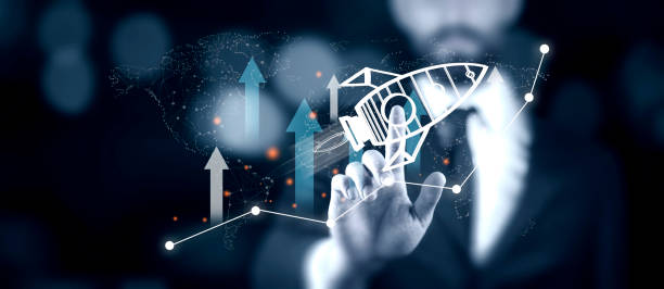 istock virtual rocket launch investment growth, planning and starting 1847860897