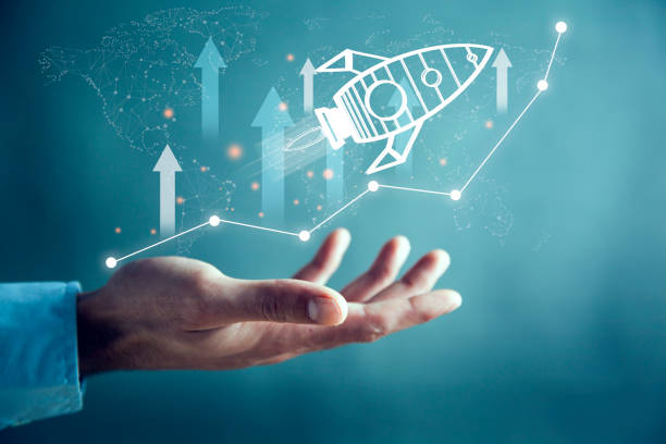 istock virtual rocket launch investment growth, planning and starting 1847862501