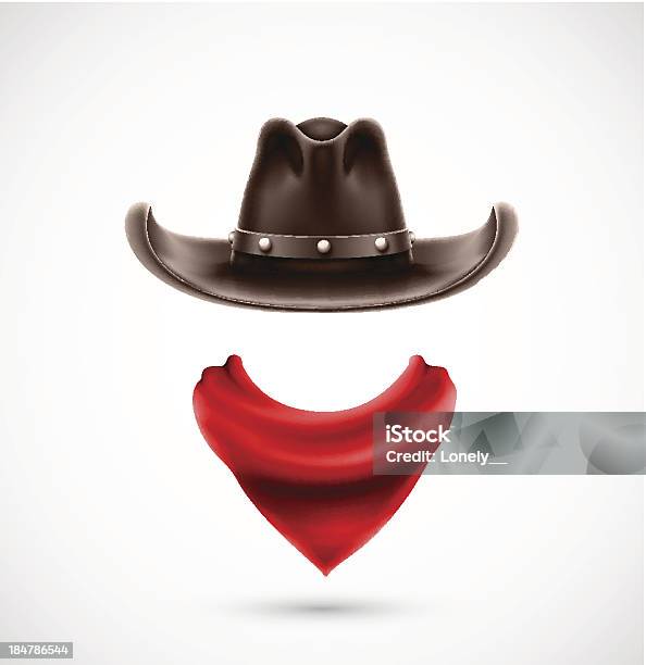 Zubehör Cowboy Stock Vektor Art und mehr Bilder von Cowboy - Cowboy, Cowboyhut, Freisteller – Neutraler Hintergrund