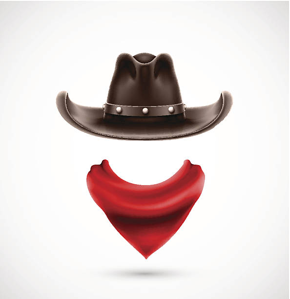 ilustrações de stock, clip art, desenhos animados e ícones de acessórios de cowboy - cowboy hat
