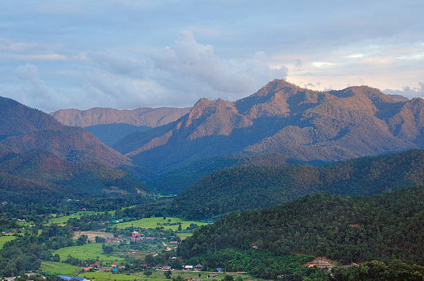 istock Beautiful landscape, sunset from north Thailand. 184786886