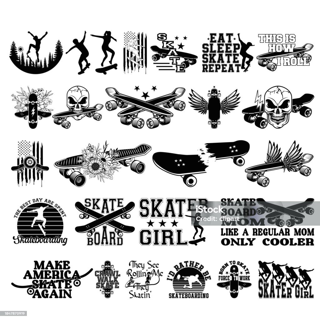 Skateboard Eps File Logo Vector Digital File Sport Sticker Stock skateboard-eps-file-logo-vector-digital-file-sport-sticker-stock